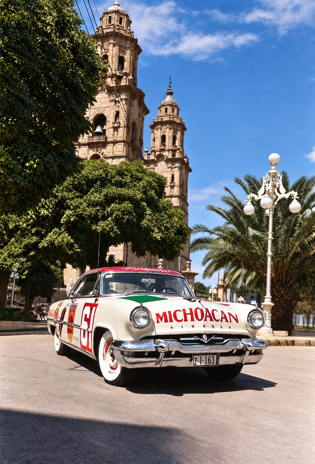 Fotografía original de la cuarta Carrera Panamericana, Lincoln de 1953