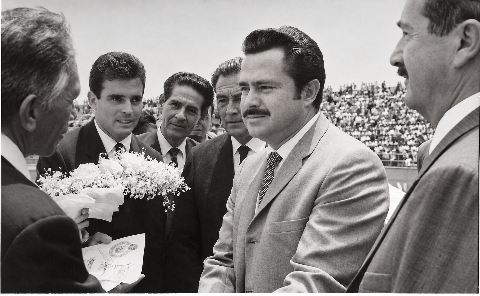 Félix Cerda Loza durante un acto en el estadio
